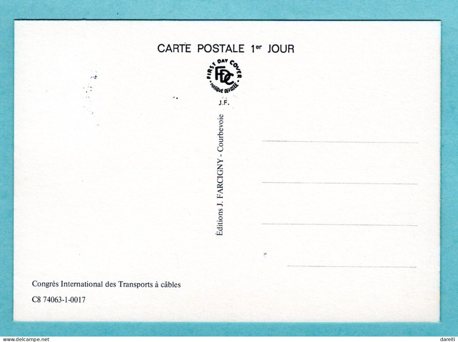 Carte Maximum 1987 -  6ème Congrès International Des Transports à Câbles - YT 2480 - 38 Grenoble - 1980-1989