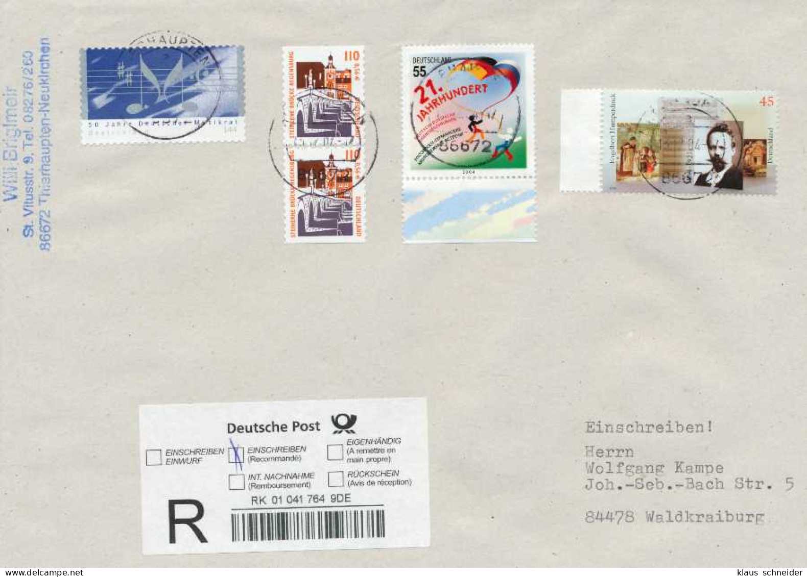 BRD 2004 Nr 2408 Und 2420 2380 BRIEF MIF X5BC456 - Covers & Documents