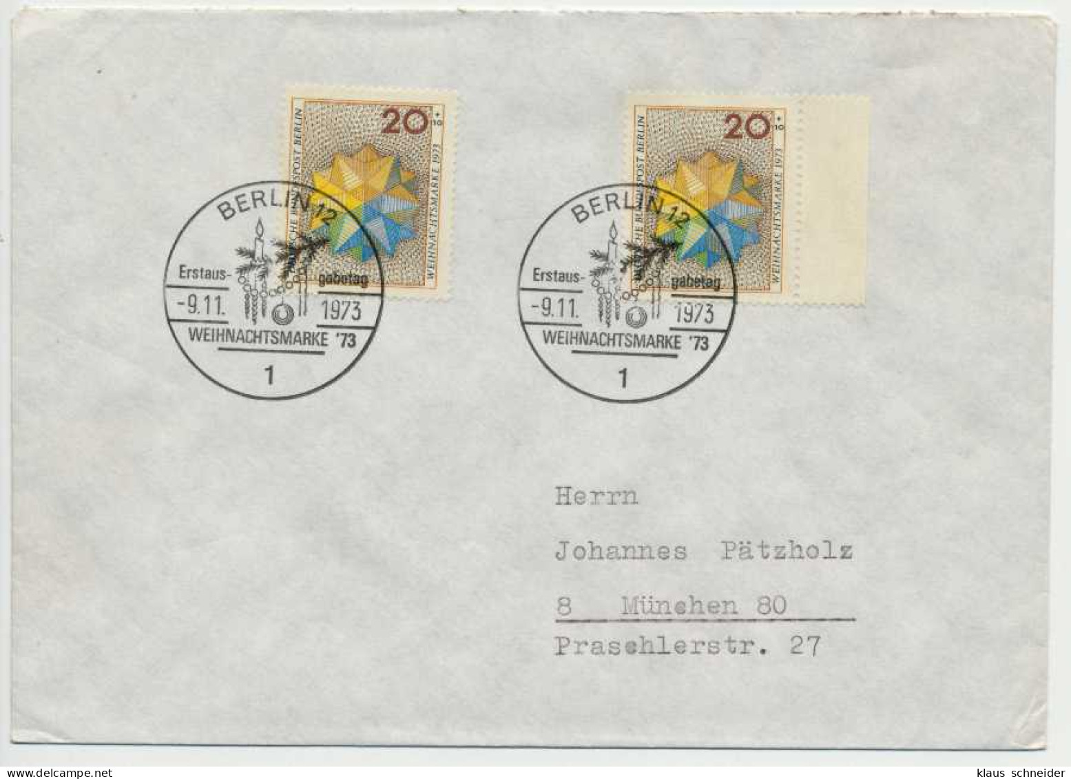BERLIN 1973 Nr 463 BRIEF MEF X5C7F52 - Briefe U. Dokumente