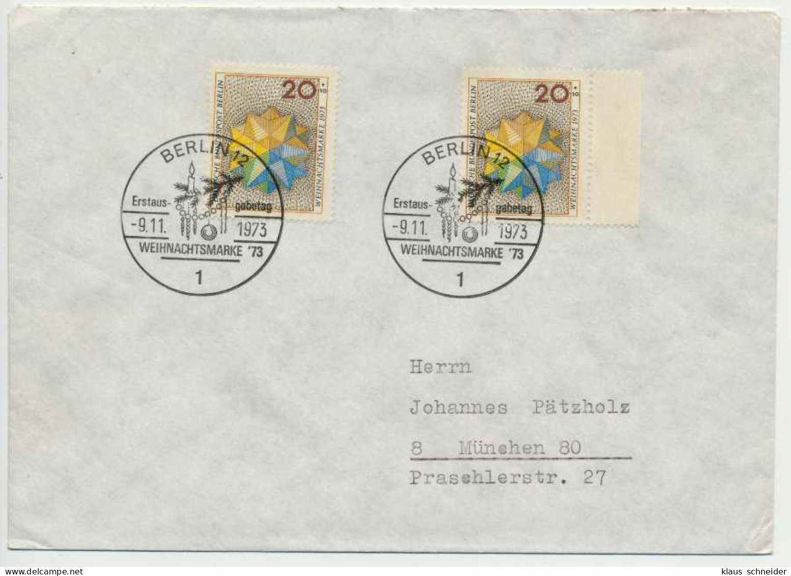 BERLIN 1973 Nr 463 BRIEF MEF X5C7F52 - Lettres & Documents