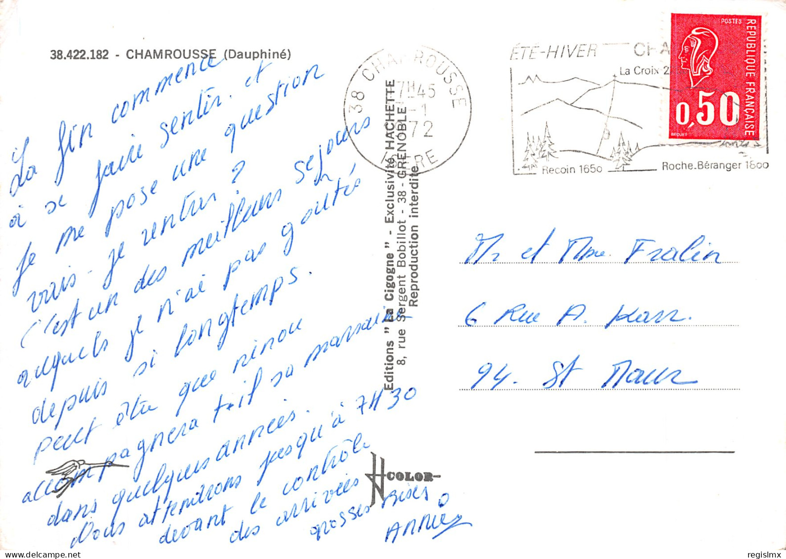 38-CHAMROUSSE-N°T1062-F/0329 - Chamrousse
