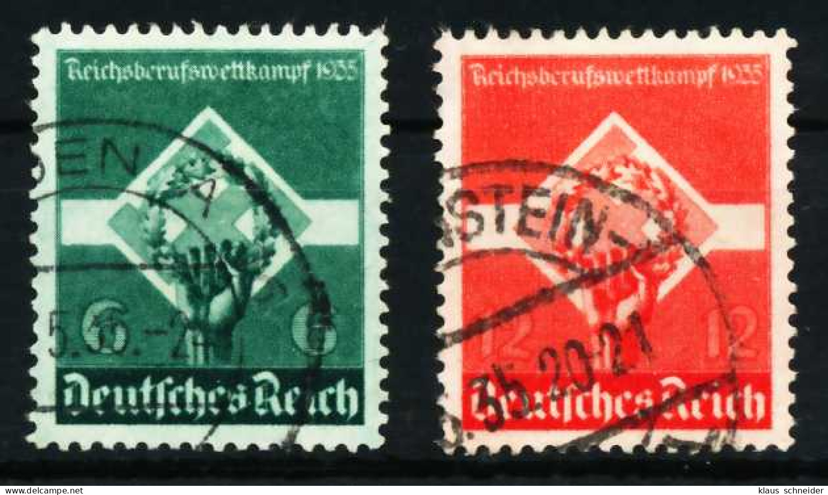 3. REICH 1935 Nr 571-572 Gestempelt X5D281A - Used Stamps