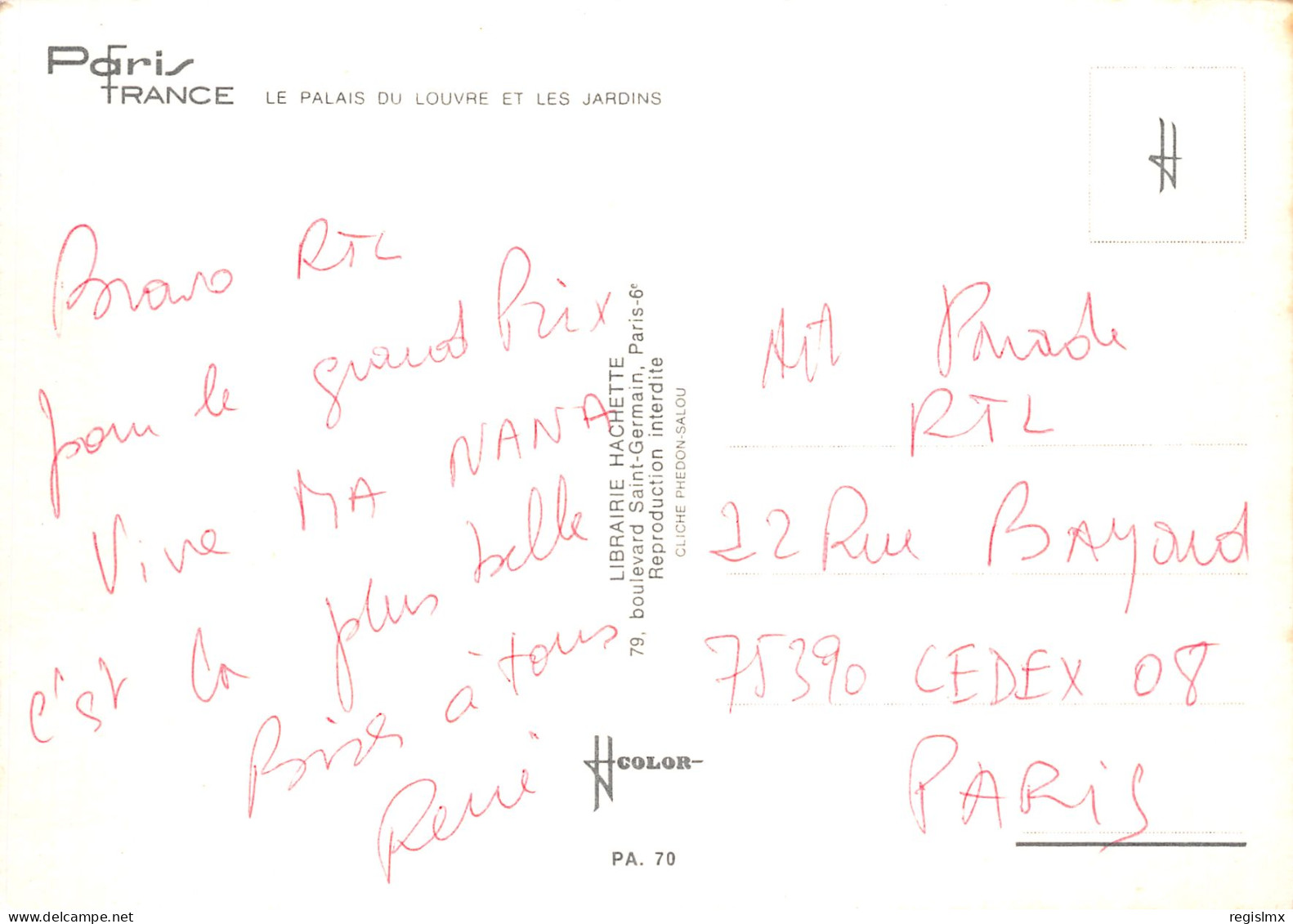 75-PARIS LE PALAIS DU LOUVRE ET LES JARDINS-N°T1062-F/0071 - Autres & Non Classés