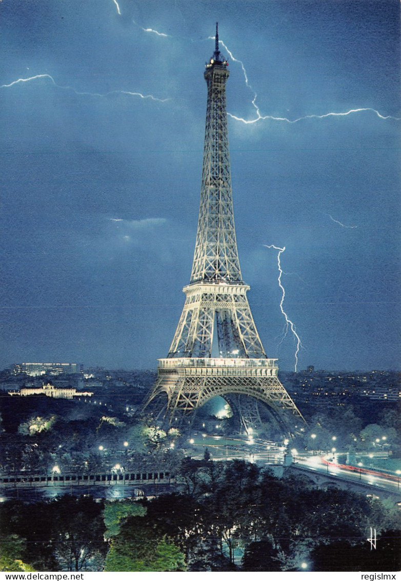 75-PARIS LA TOUR EIFFEL CIEL D ORAGE-N°T1062-F/0077 - Eiffelturm