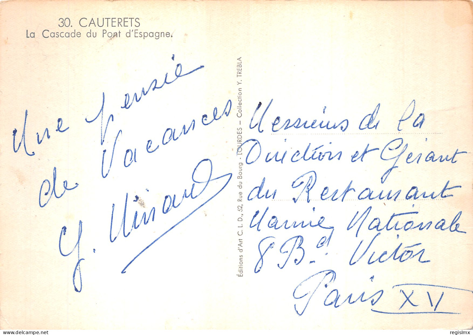 65-CAUTERETS LA CASCADE DU PONT D ESPAGNE-N°T1063-D/0065 - Cauterets