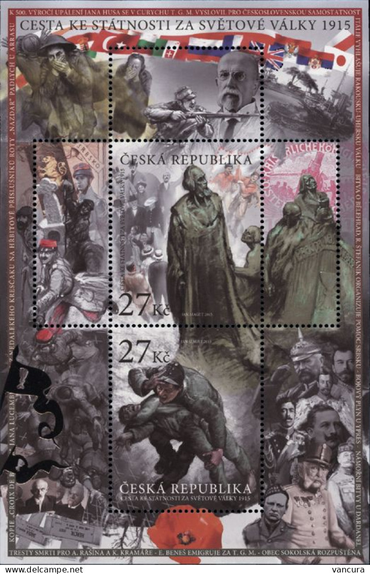 **A 865-6 Czech Republic WWI Second Year 2015 Jan Hus John Huss - Unused Stamps