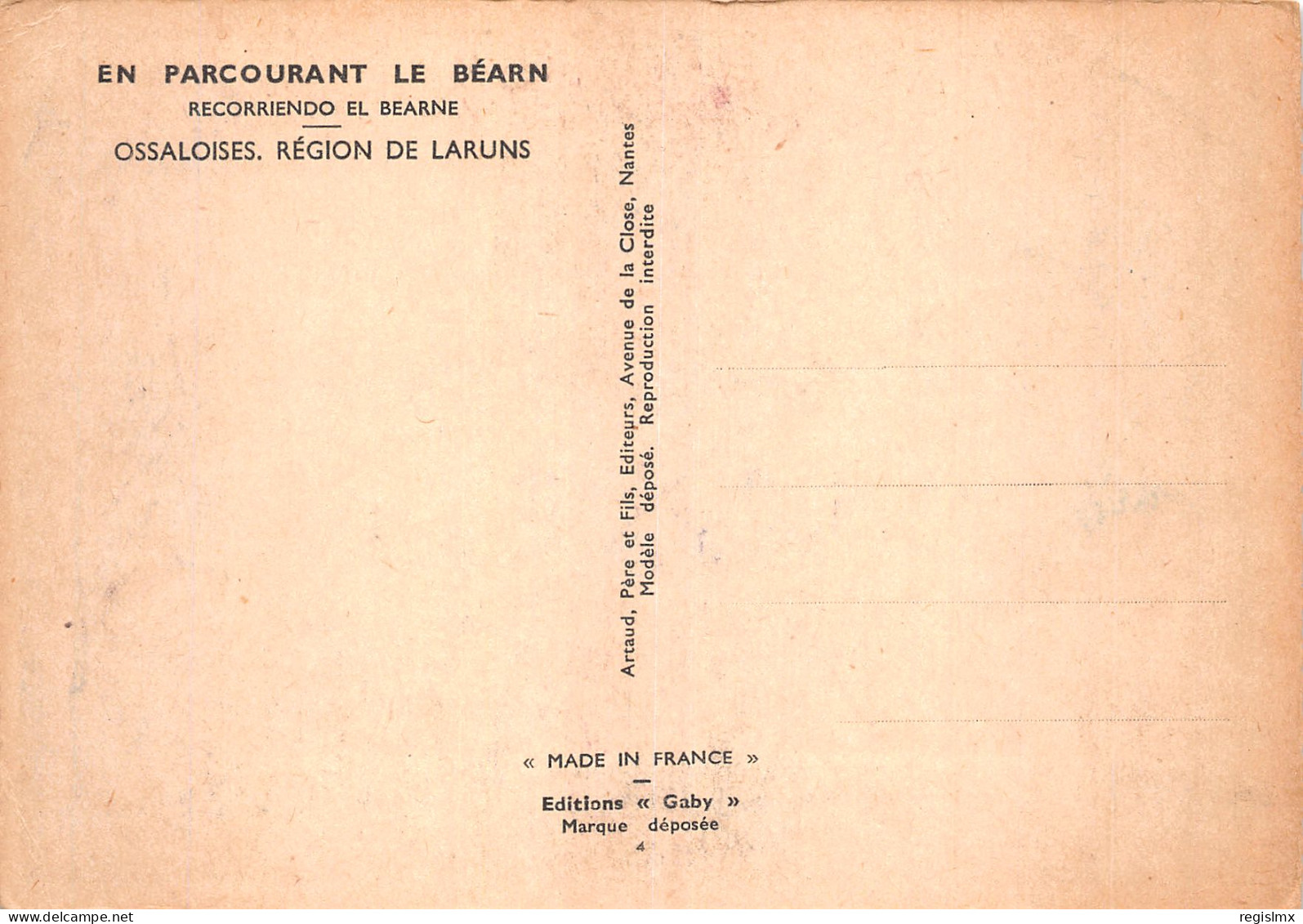 64-LARUNS FOLKLORE OSSALOISES COSTUMES-N°T1063-E/0301 - Laruns