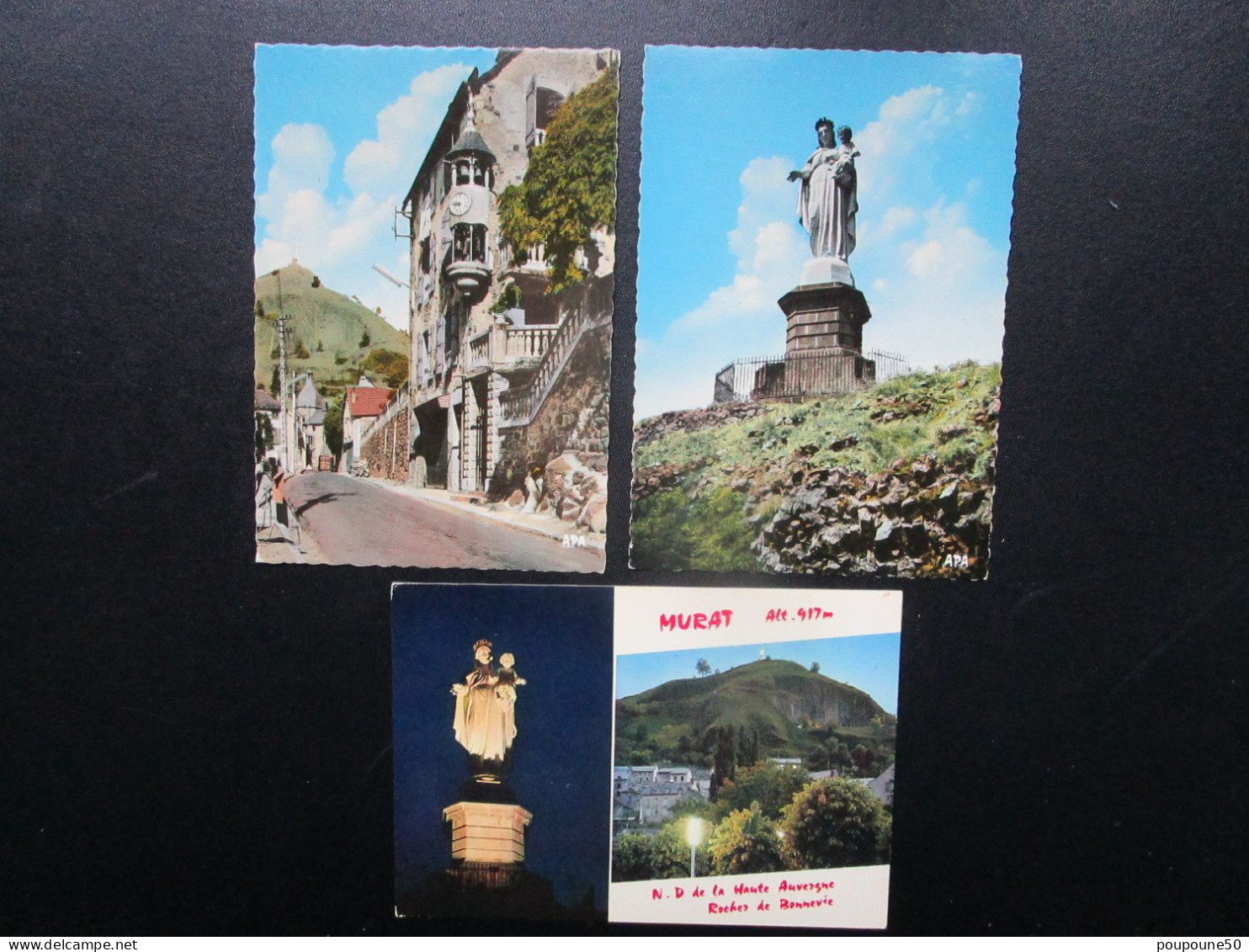CP 15 Cantal MURAT  - Lot De 3 Cartes Postales - N.D. De La Haute Auvergne , Vierge , Maison Gourdon - Murat