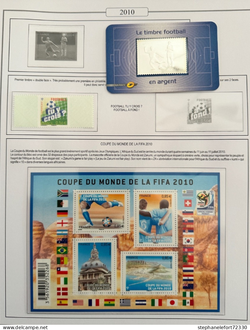 Timbres 2010  Année Complète Neufs  ** - Feuillets, Timbre Argent et Carnets Auto Adhésifs (Voir Photos)