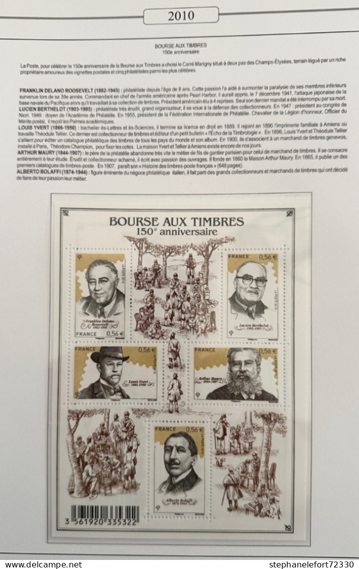 Timbres 2010  Année Complète Neufs  ** - Feuillets, Timbre Argent et Carnets Auto Adhésifs (Voir Photos)