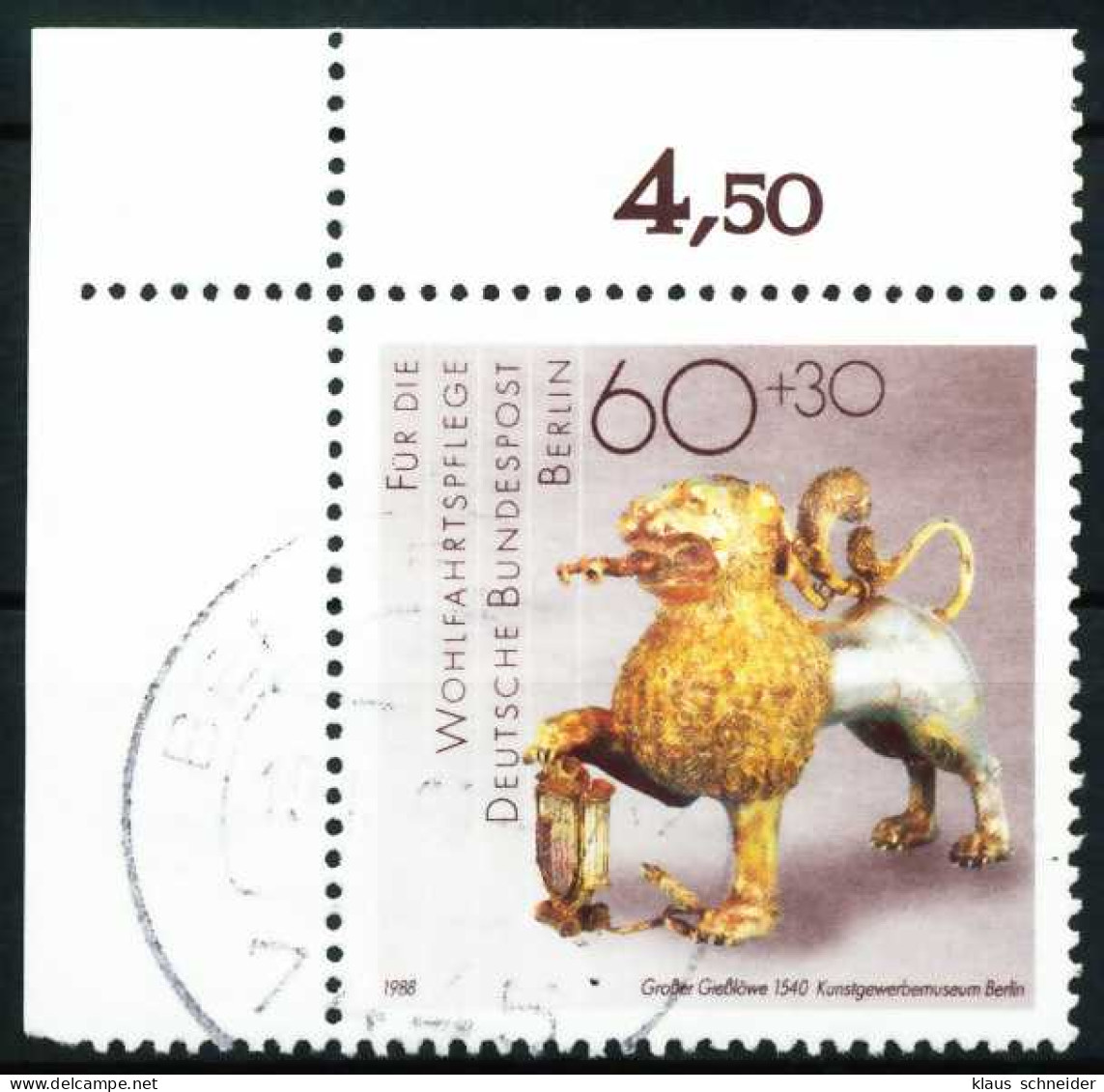 BERLIN 1988 Nr 819 Gestempelt ECKE-OLI X62A10A - Used Stamps
