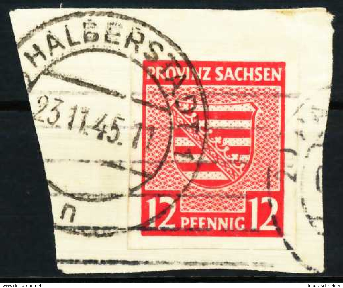 SBZ PROV. SACHSEN Nr 71X Zentrisch Gestempelt Briefstück X6560BE - Sonstige & Ohne Zuordnung