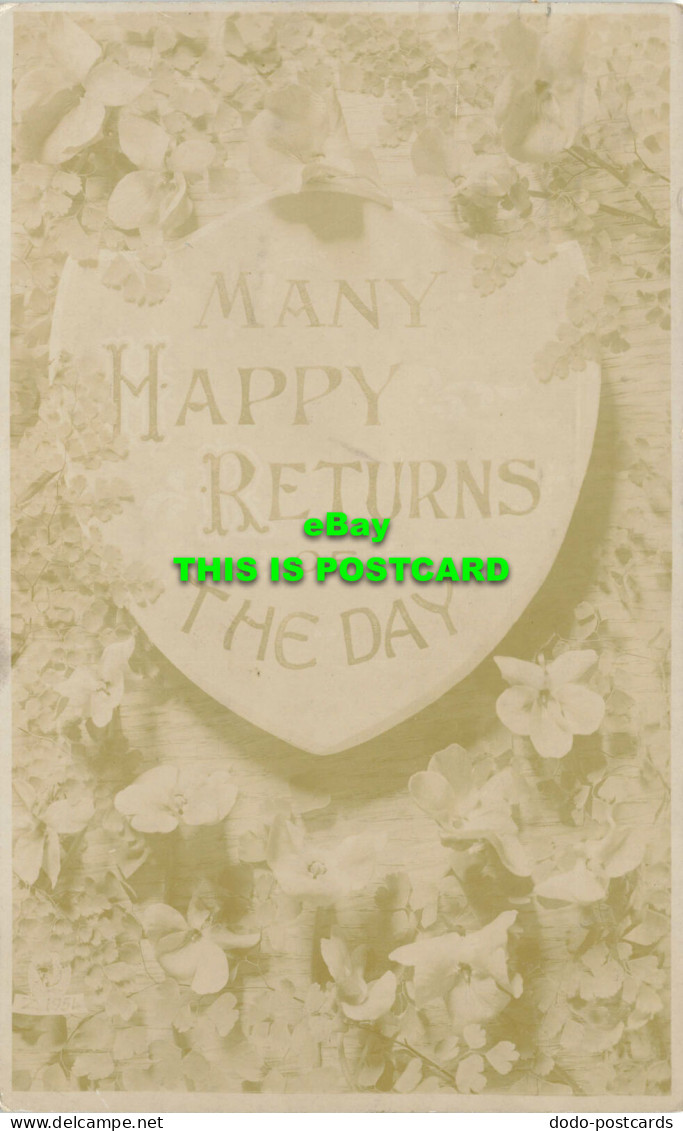 R565070 Many Happy Returns Of The Day. Greeting Card. A. And G. Taylors Reality - Monde