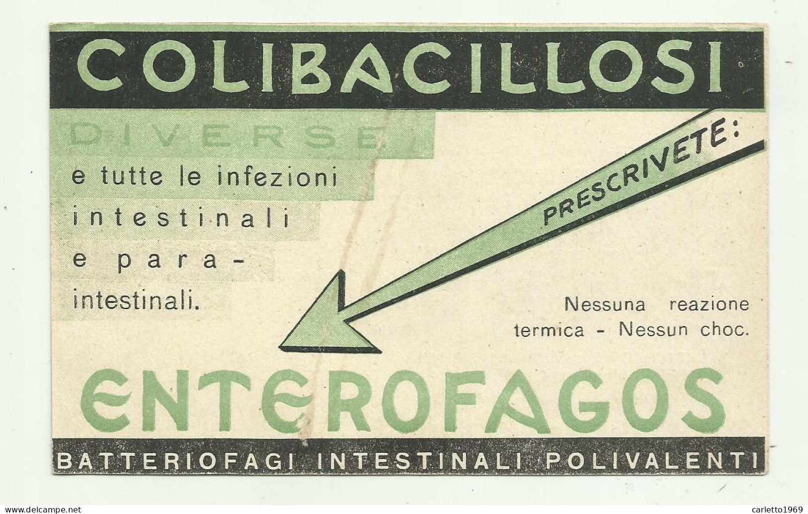 COLIBACILLOSI - LABORATORIO DI CHIMICA MEDICA E DELL'ANTIPIOL TORINO  - NV FP - Werbepostkarten
