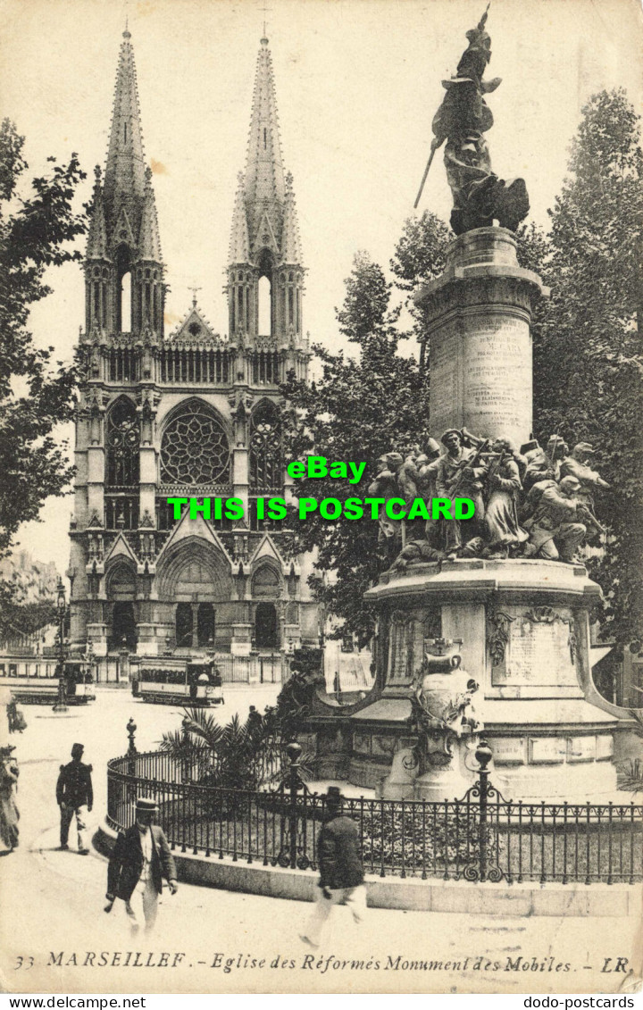 R565086 33. Marseillef. Eglise Des Reformes Monument Des Mobiles. LR. 1924 - Monde