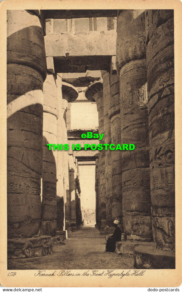 R565087 1519. Karnak. Pillars In Great Hypostyle Hall. Lehnert And Landrock. Egy - Monde