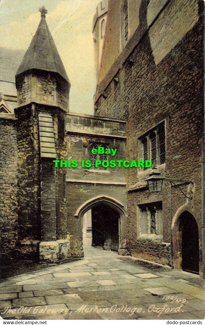 R565454 Old Gateway. Merton College. Oxford. 102 49. Knight Collection - Monde