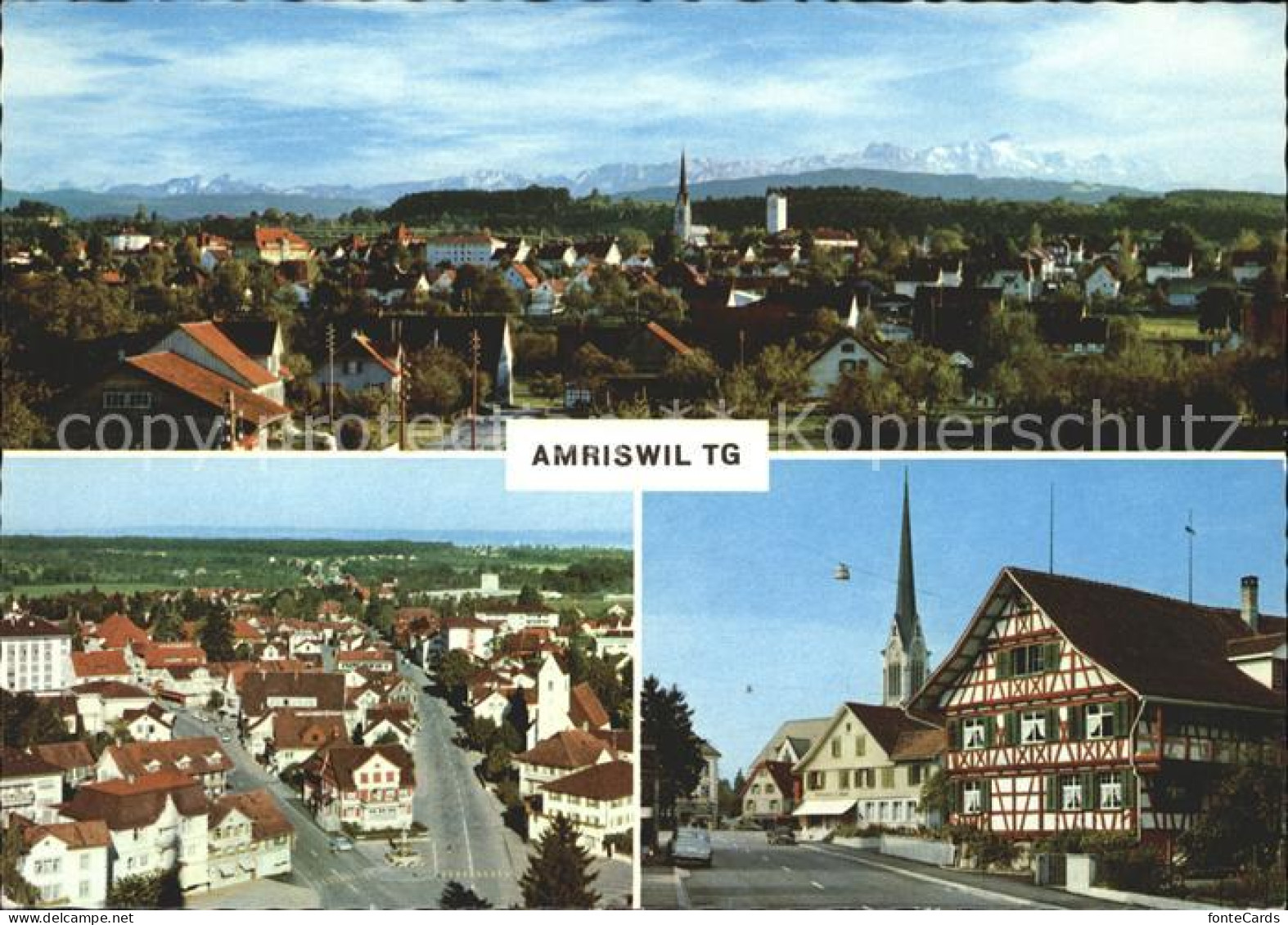 11995523 Amriswil TG Panorama Stadtblick Strassenpartie Amriswil - Other & Unclassified
