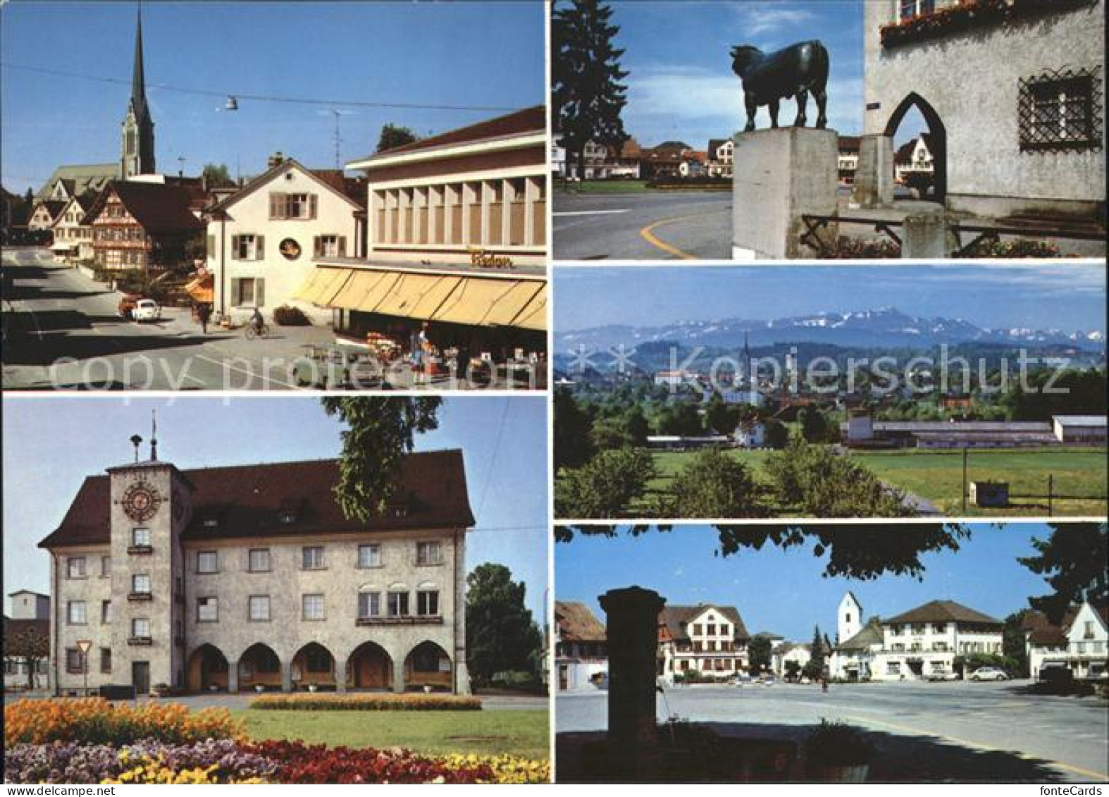 11995513 Amriswil TG Teilansicht Kirche Standbild Panorama Rathaus Brunnen Amris - Other & Unclassified