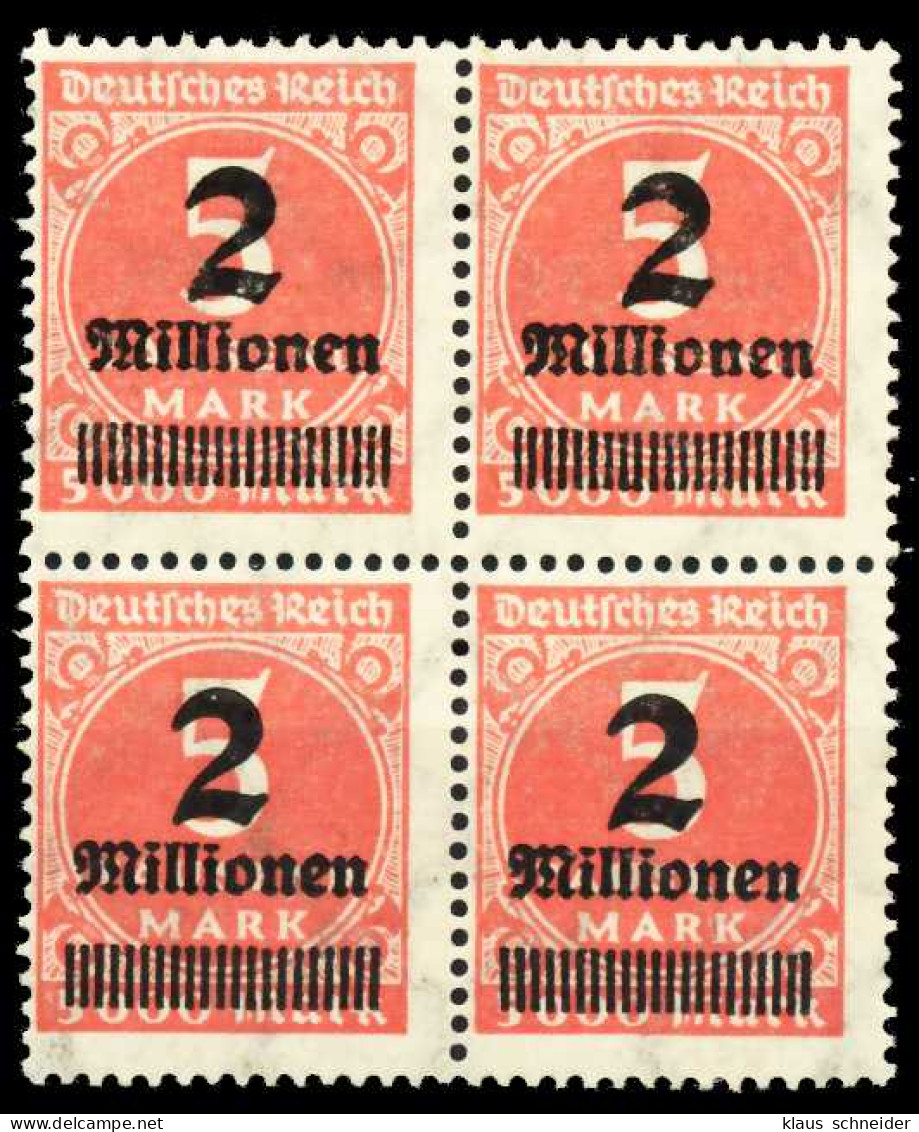 D-REICH INFLA Nr 312Aa Postfrisch VIERERBLOCK X6B466A - Unused Stamps