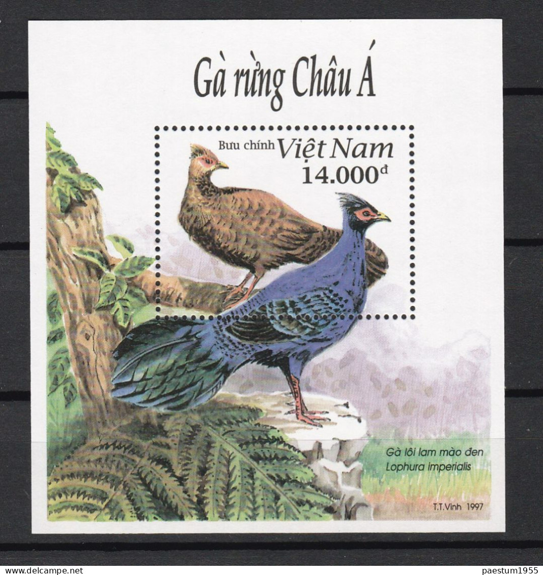 Feuillet Neuf** MNH 1997  Viêt-Nam Vietnam Exposition Philatélique "AUPEX'97 Oiseaux FAISANS Mi:VN BL116  Yt VN 95 - Vietnam