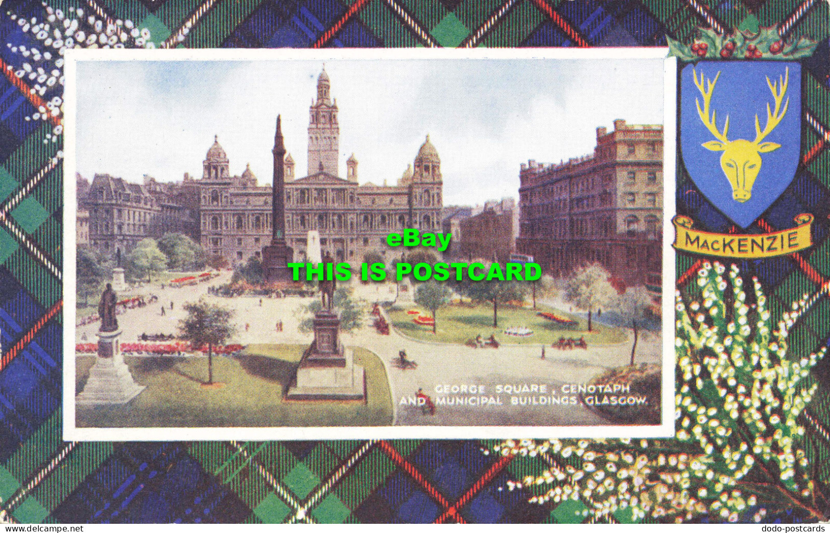 R564832 George Square. Cenotaph And Municipal Buildings. Glasgow. MacKenzie. Art - World