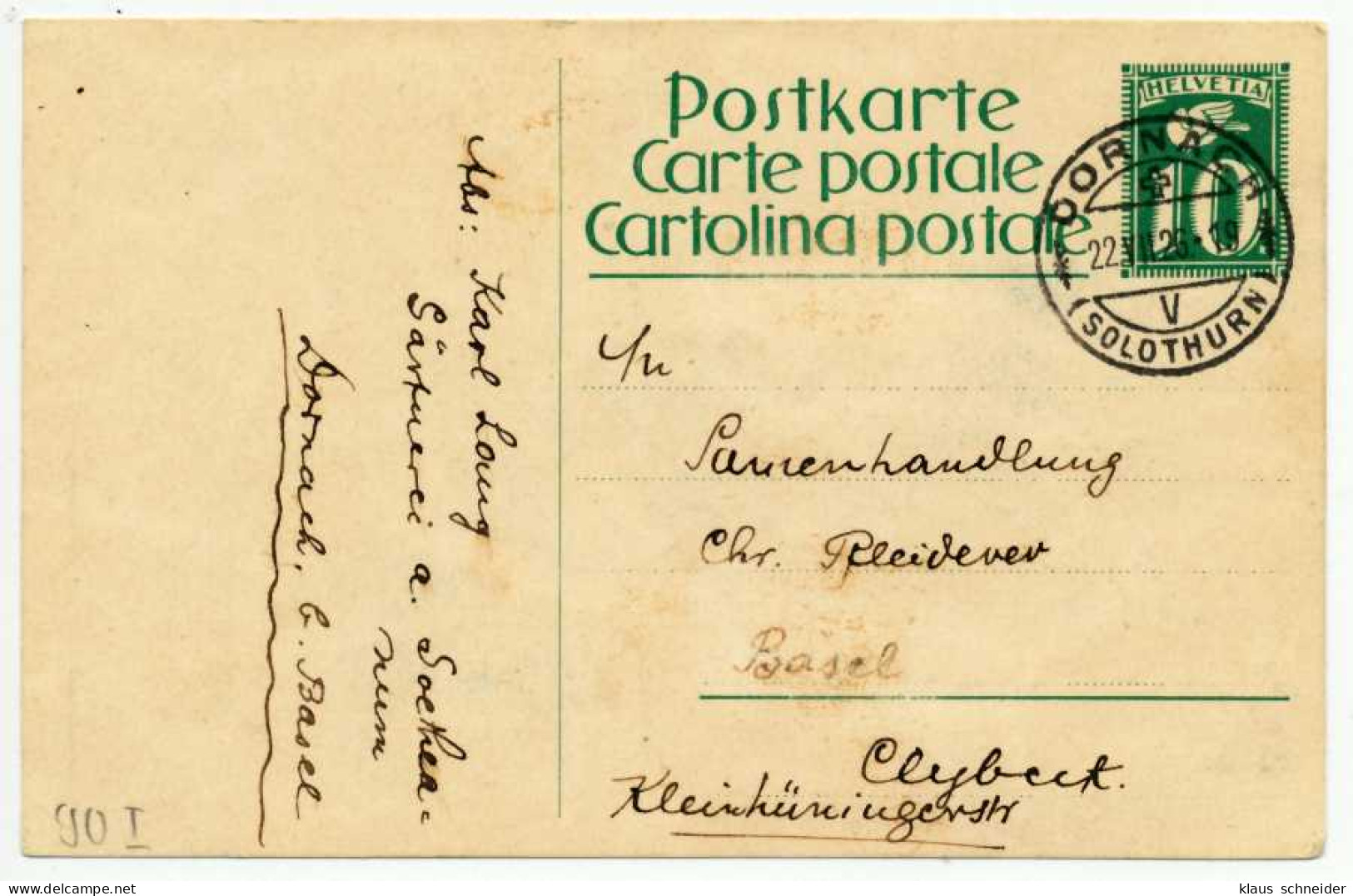 SCHWEIZ POSTKARTE ZEITRAUM 1923 31 X6DF862 - Ganzsachen