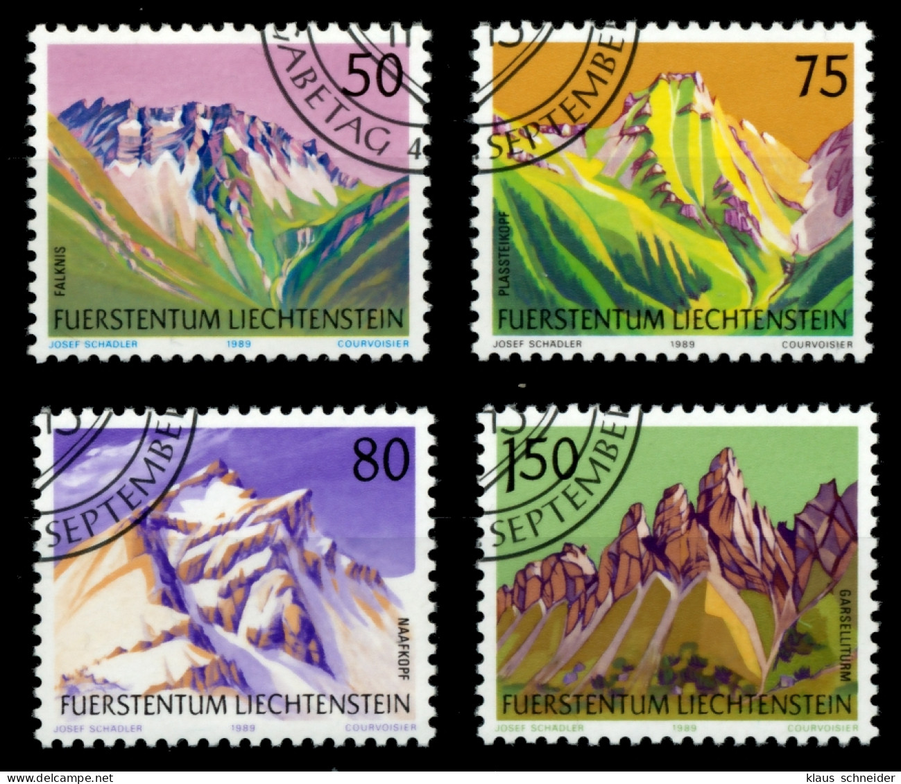 LIECHTENSTEIN 1989 Nr 974-977 Gestempelt SB49D66 - Used Stamps