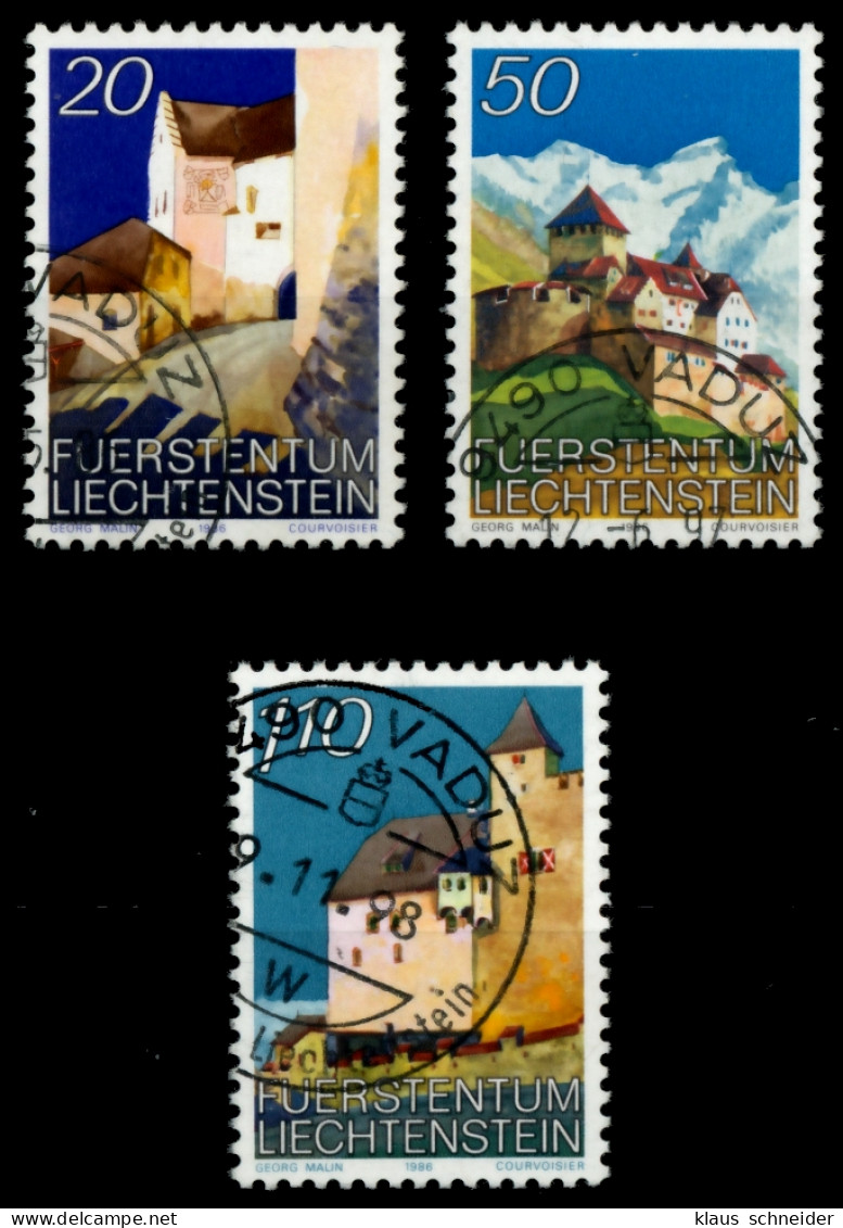 LIECHTENSTEIN 1986 Nr 896-898 Zentrisch Gestempelt X6E6682 - Usati