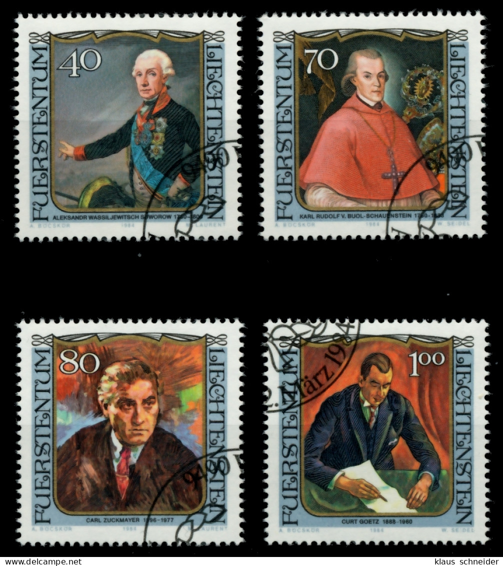 LIECHTENSTEIN 1984 Nr 839-842 Gestempelt SB4A20E - Used Stamps