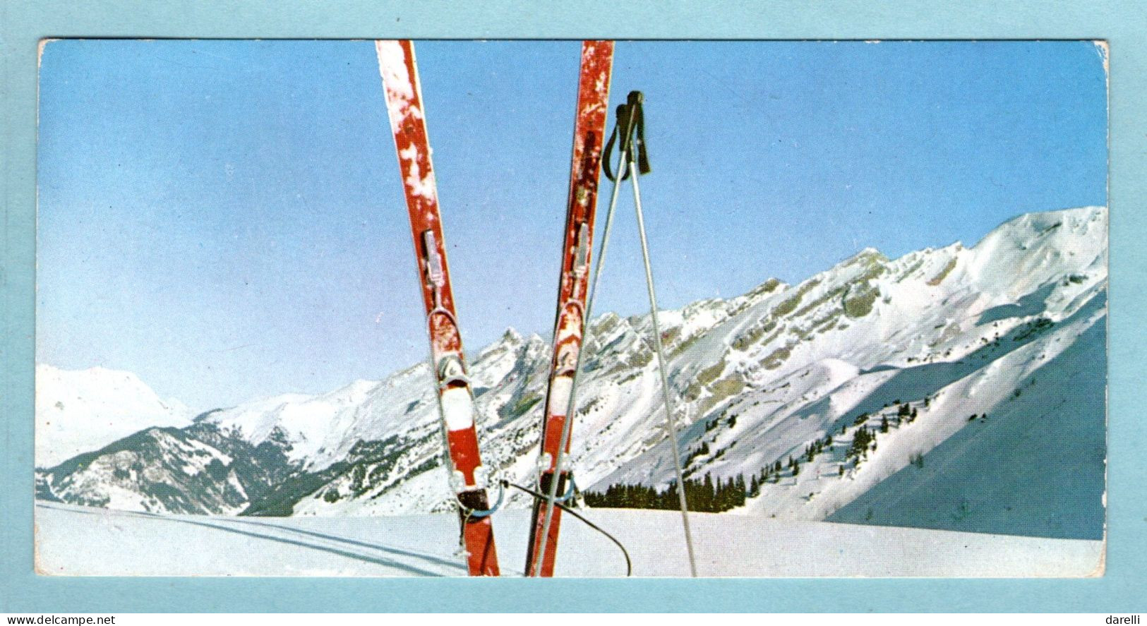 CP 74  L'hiver En Montagne - Plaisir De La Neige - Petit Format Panoramique - Otros & Sin Clasificación