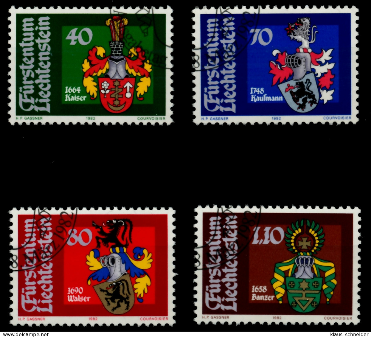 LIECHTENSTEIN 1982 Nr 793-796 Gestempelt SB4A406 - Used Stamps