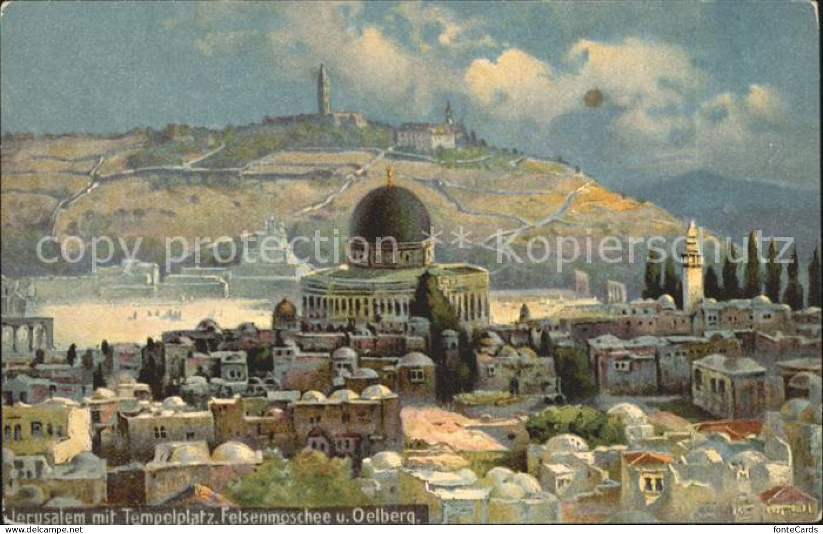 11992262 Jerusalem Yerushalayim Mit Tempelplatz Felsenmosche Und Oelberg  - Israel