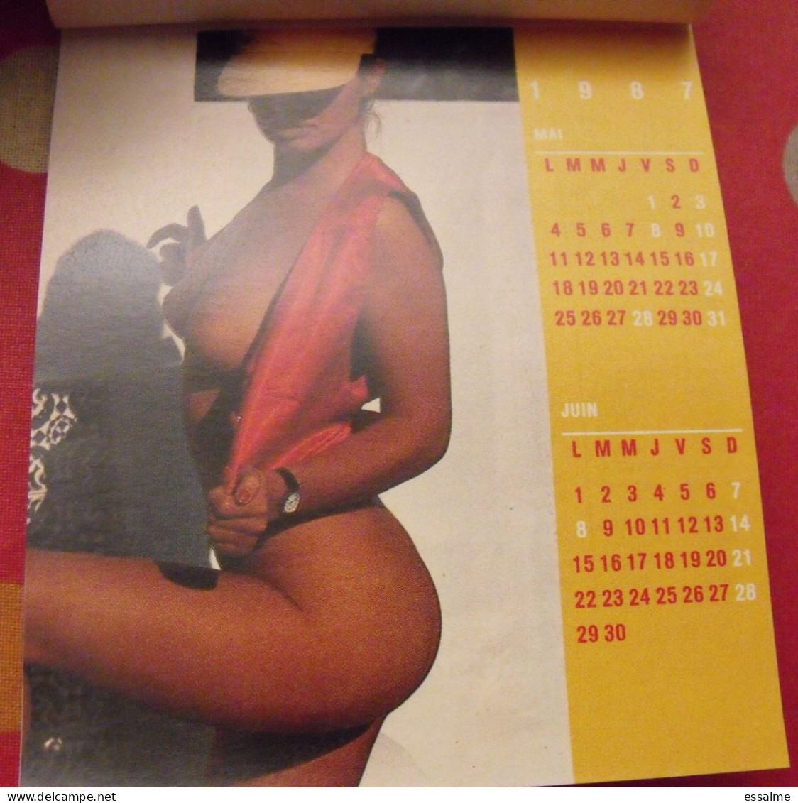 Petit Calendrier 1987. Photos De Pin-up - Petit Format : 1981-90