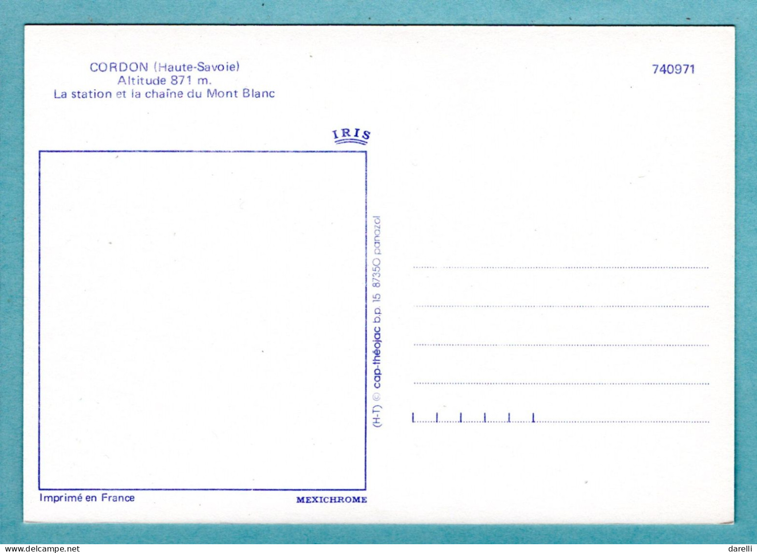 CP 74 - Cordon - La Station Et La Chaine Du Mont Blanc - Otros & Sin Clasificación