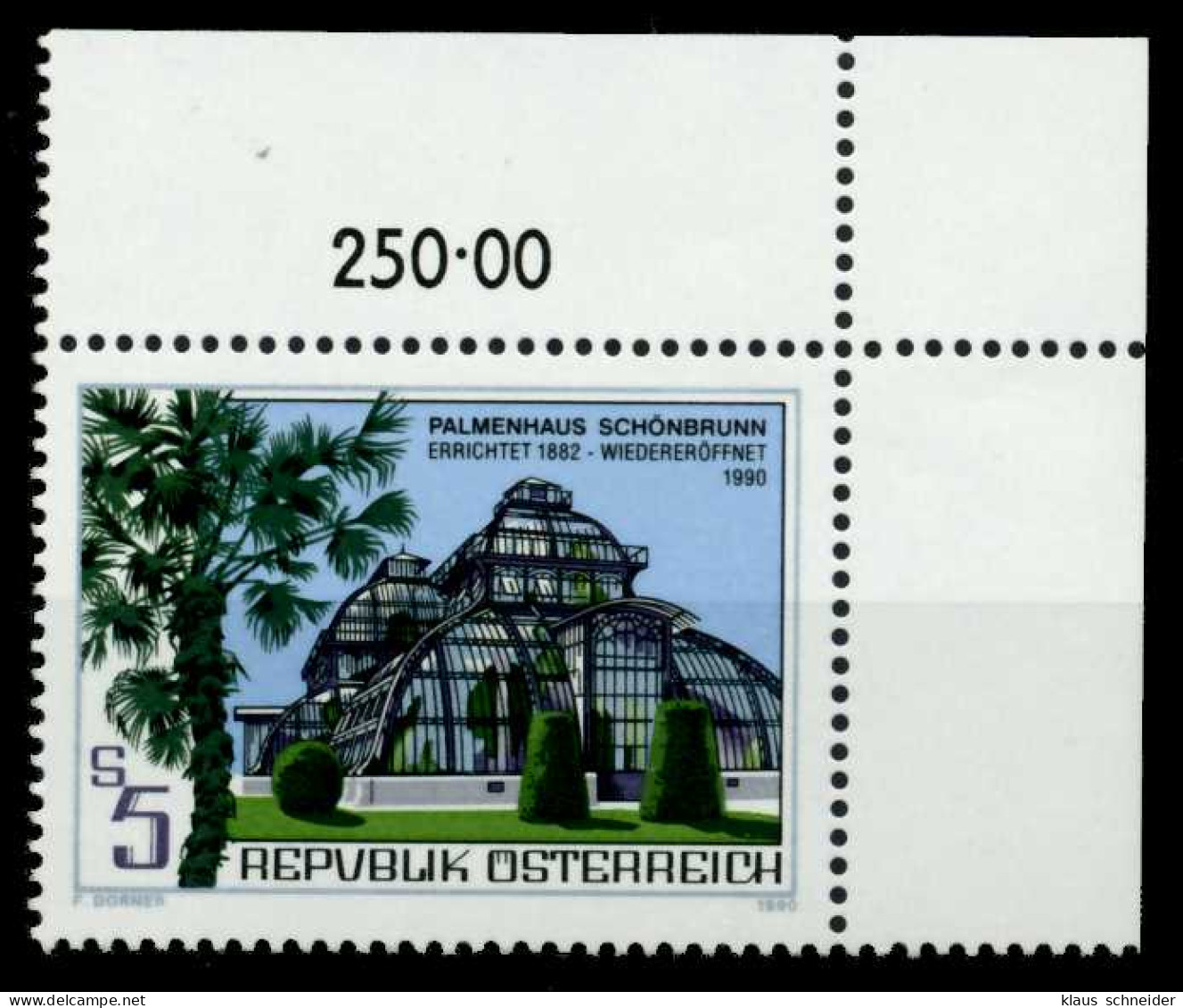 ÖSTERREICH 1990 Nr 2011 Postfrisch ECKE-ORE X6F82D2 - Ongebruikt