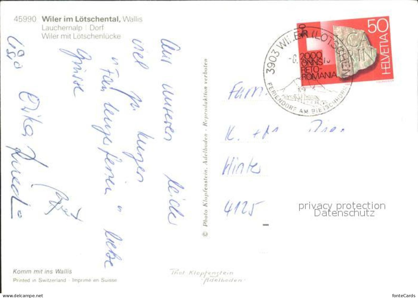 11990641 Wiler Loetschental Lauchernalp Wiler Loetschenluecke Sessellift Wiler L - Other & Unclassified