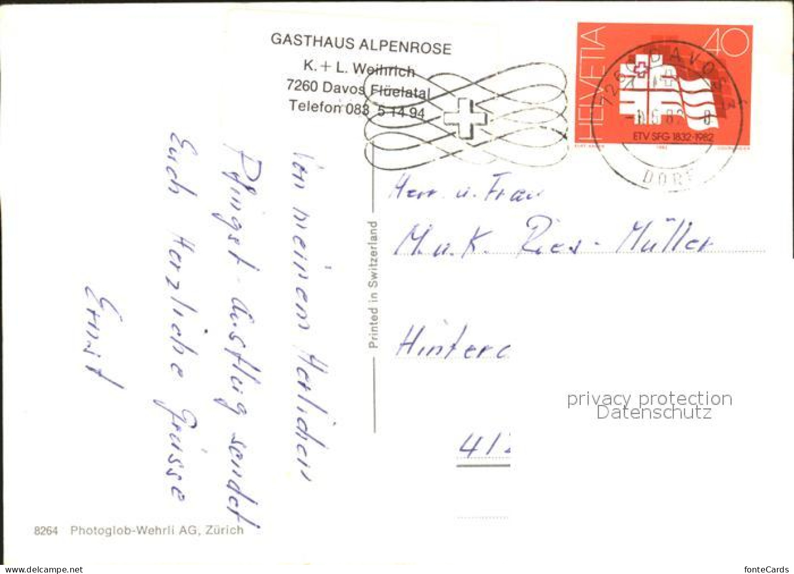 11990640 Davos GR Gasthaus Alpenrose Flueelatal Luftseilbahn Davos Platz - Other & Unclassified