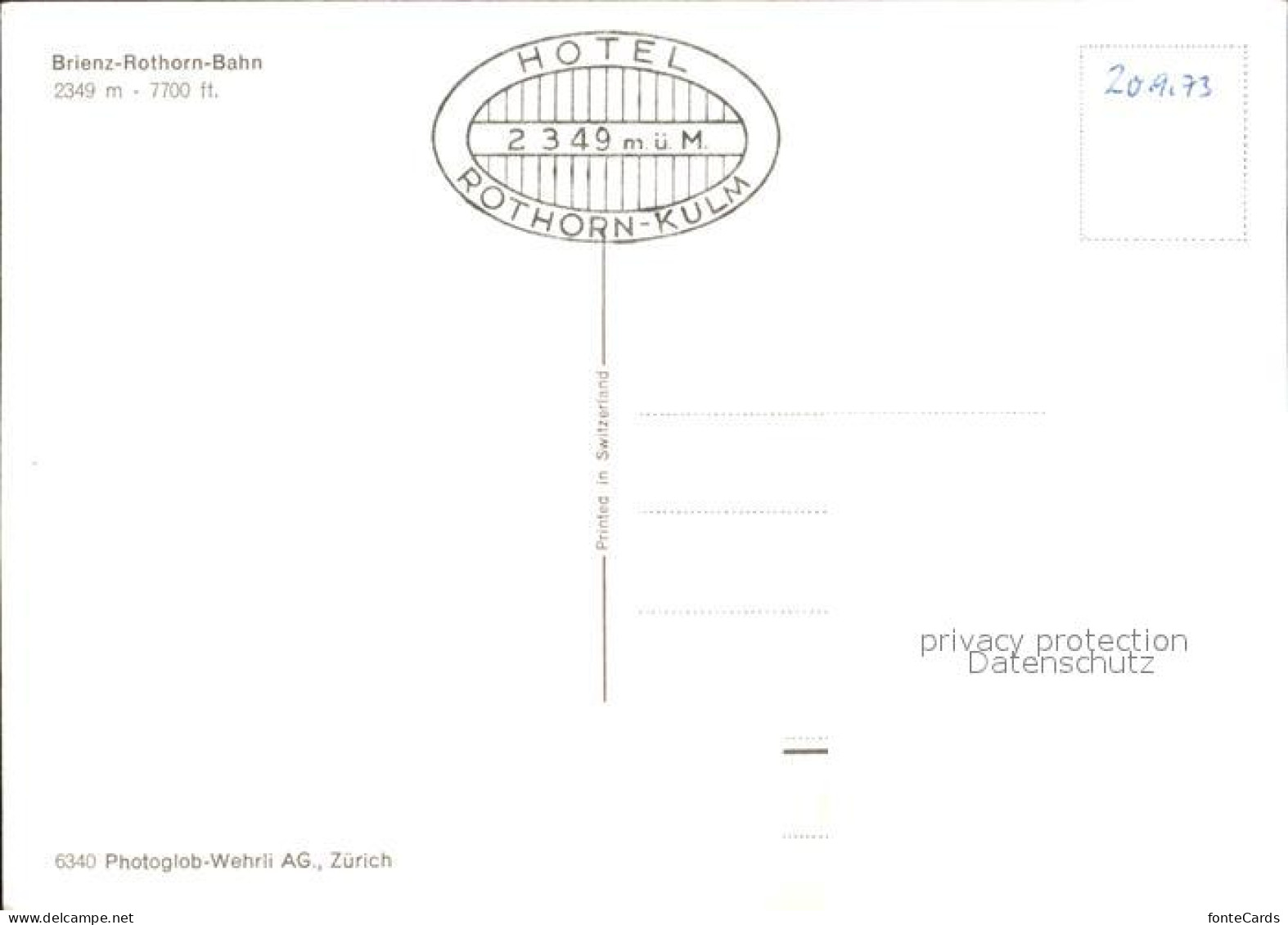 11990032 Brienz-Rothornbahn  Brienz-Rothornbahn - Other & Unclassified