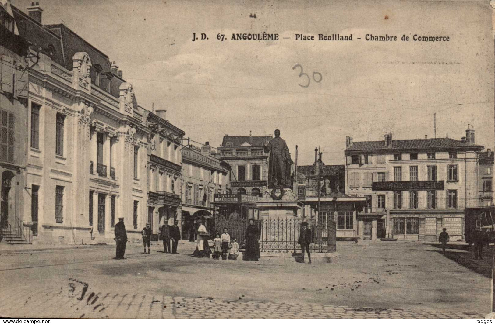 16 , Cpa  ANGOULEME , J.D. 67 , Place Bouillaud , Chambre De Commerce  (14636.V24) - Angouleme