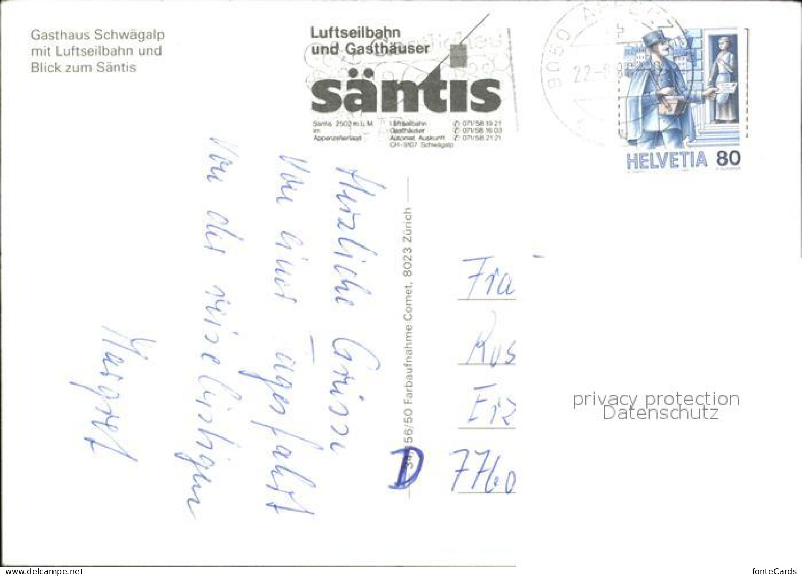 11989201 Schwaegalp AR Gasthaus Schwaegalp Mit Luftseilbahn Und Blick Zu Saentis - Other & Unclassified