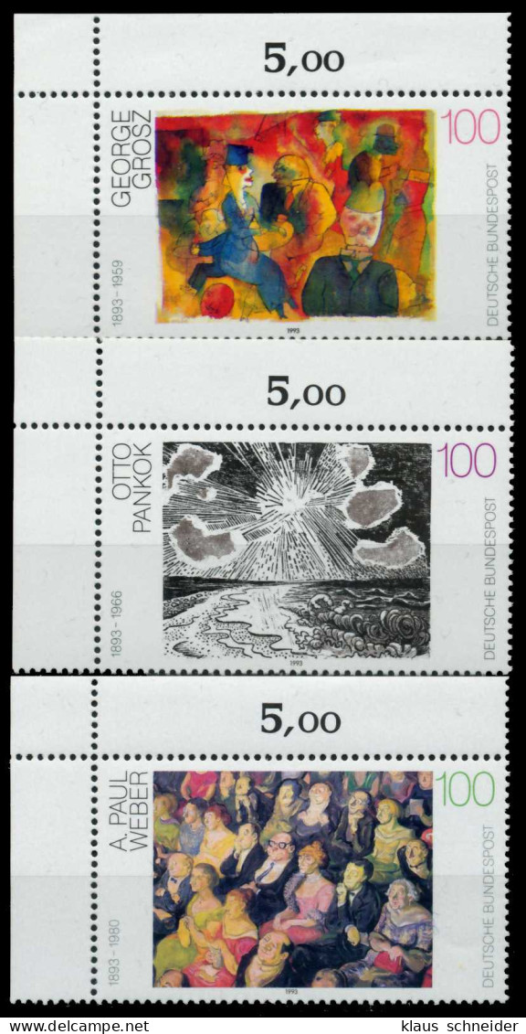 BRD 1993 Nr 1656-1658 Postfrisch ECKE-OLI X7DBBEE - Nuevos