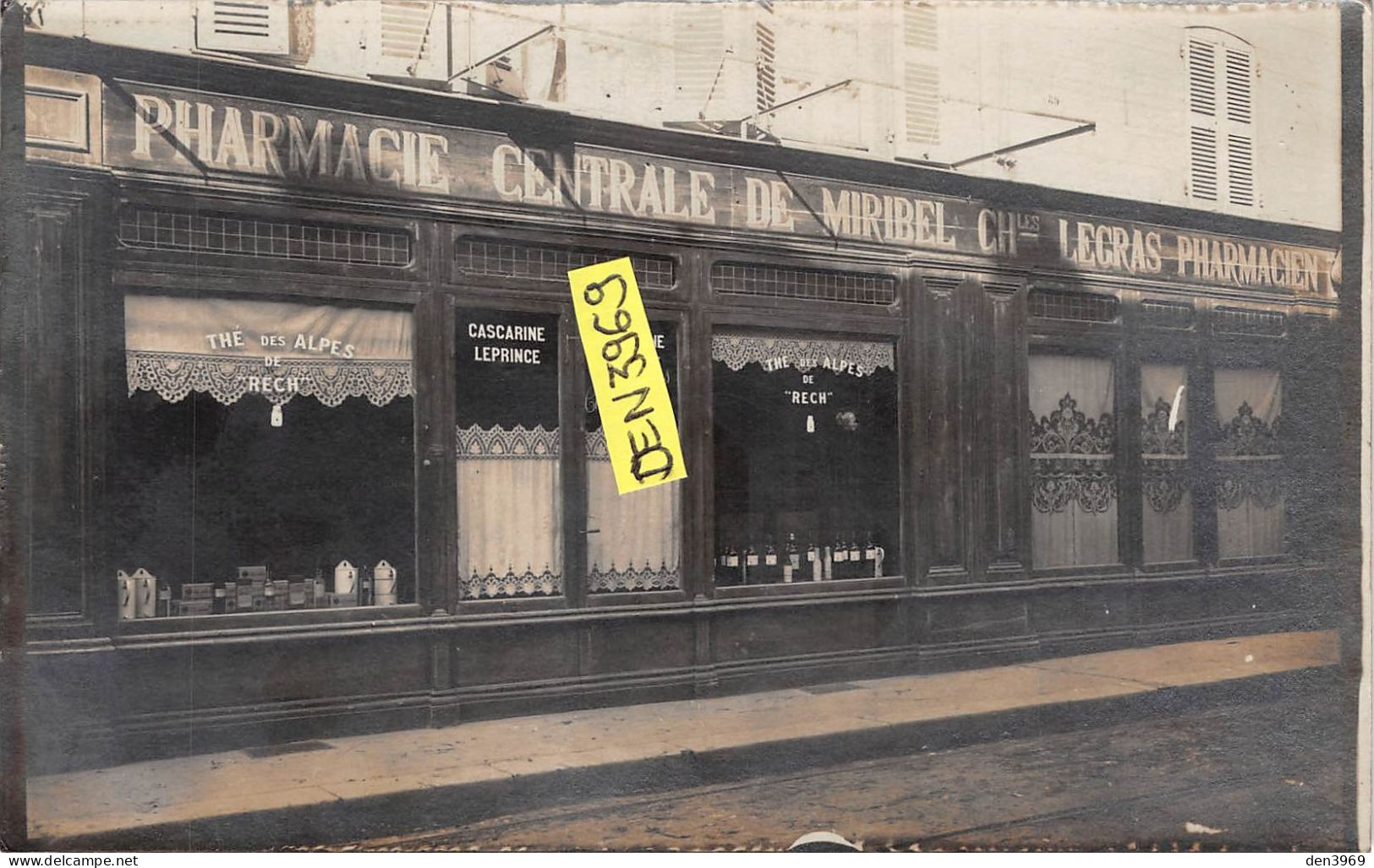 MIRIBEL (Ain) - Pharmacie Centrale Charles Legras, Grande Rue - Carte-Photo - Ohne Zuordnung