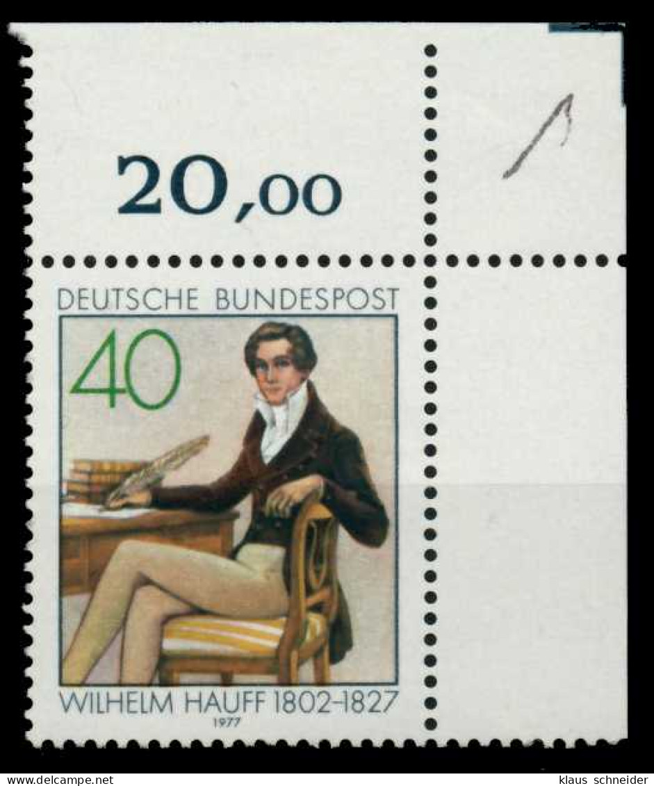 BRD 1977 Nr 954 Postfrisch ECKE-ORE X8EF78E - Unused Stamps