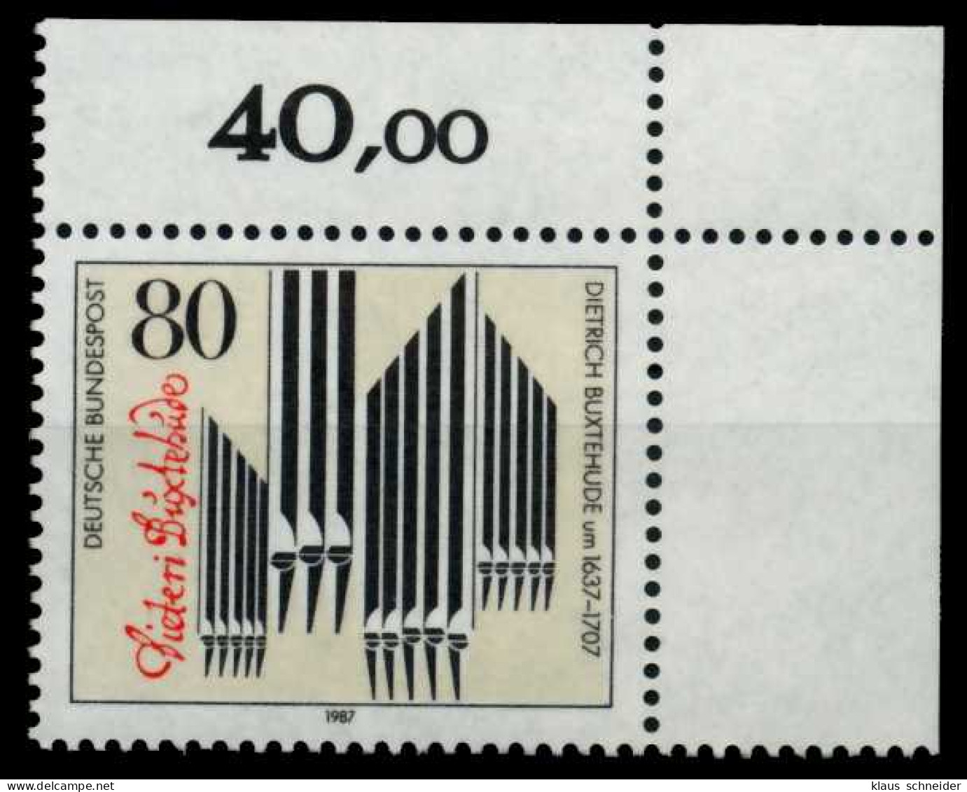 BRD 1987 Nr 1323 Postfrisch ECKE-ORE X8F796E - Ungebraucht