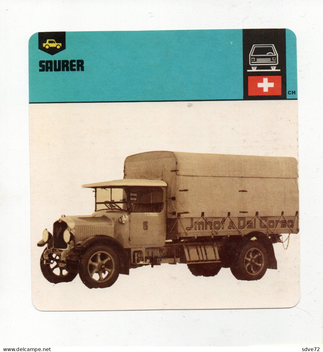 FICHE AUTOMOBILE - SAURER - KFZ