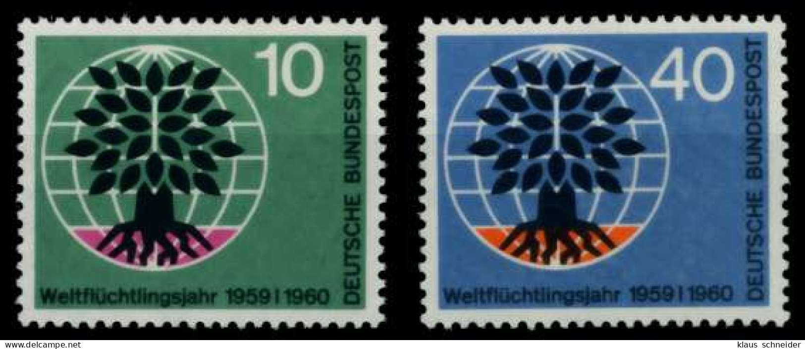 BRD BUND 1960 Nr 326-327 Postfrisch S02D006 - Unused Stamps