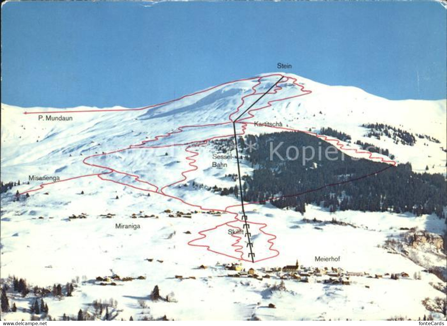 11979522 Obersaxen Meierhof Miraniga Skigebiet Stein Piz Mundaun  Obersaxen Meie - Other & Unclassified