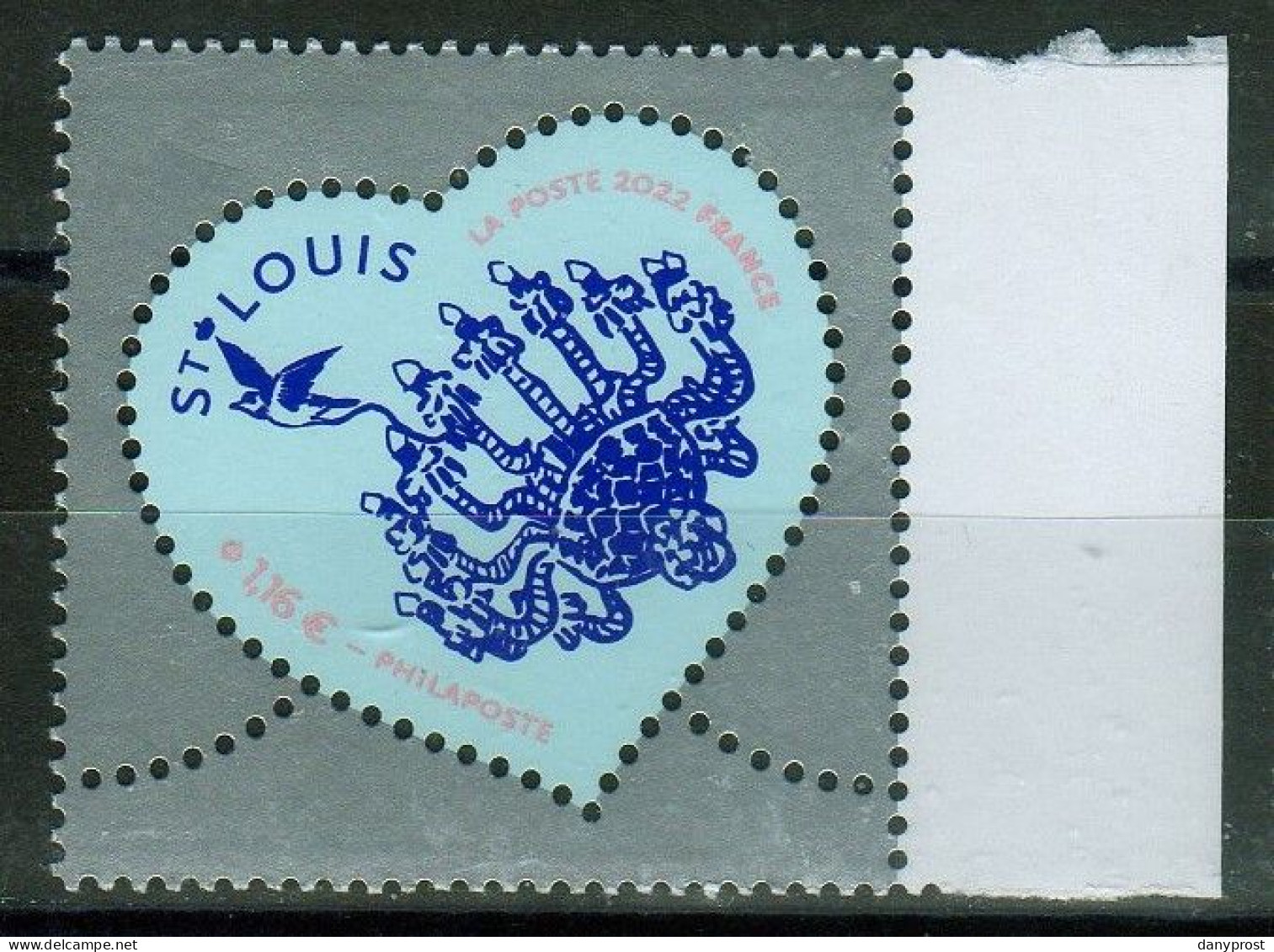 2022 - GOMME  " Coeur ST LOUIS - Christallerie - 18.10.21 "  Marge Droite De Feuille - 1t   à   1.16 € - Neuf** - Unused Stamps