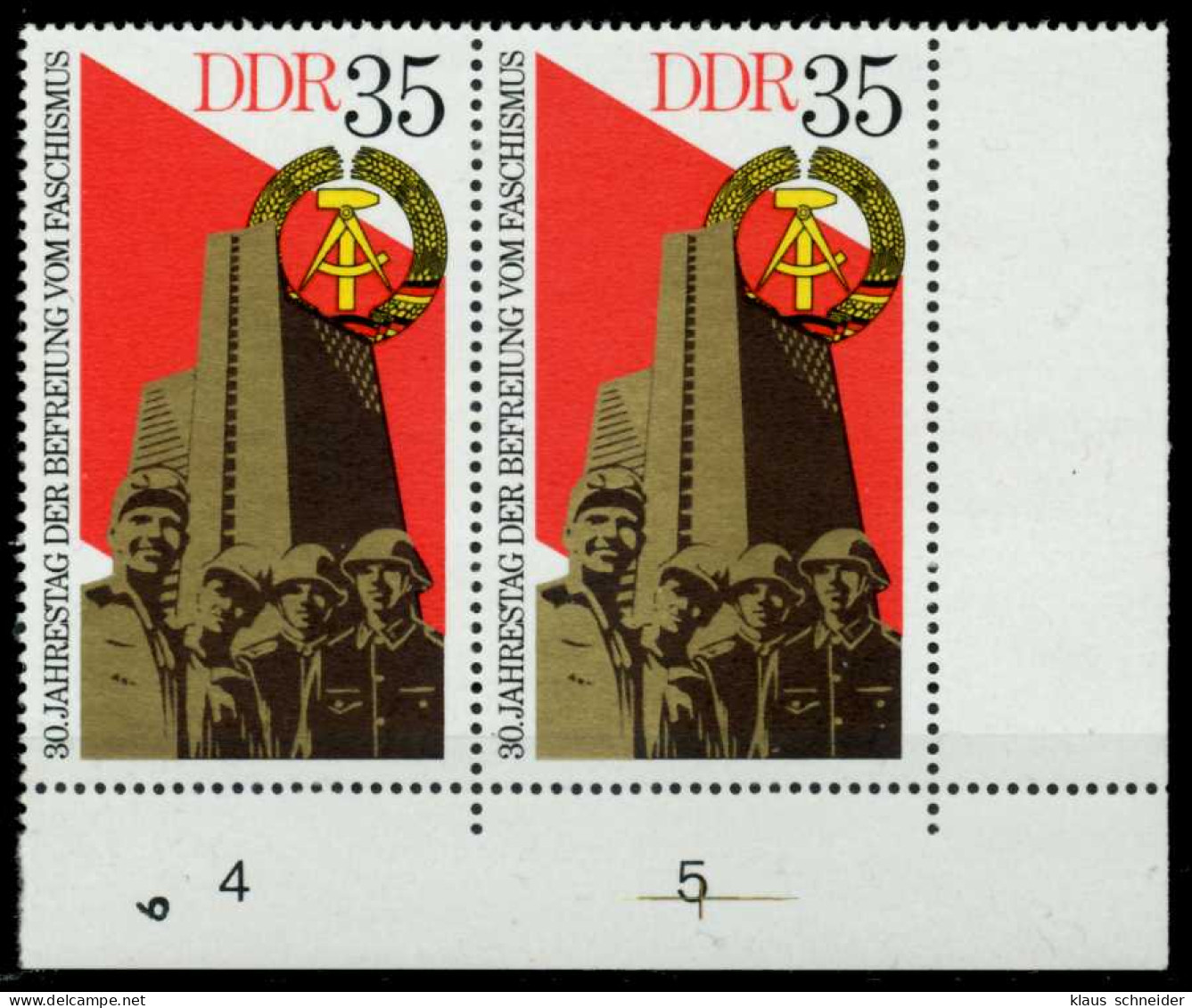 DDR 1975 Nr 2041 Postfrisch WAAGR PAAR ECKE-URE X69973E - Unused Stamps